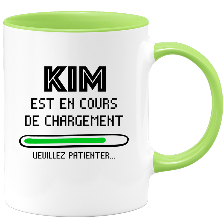 quotedazur - Mug Kim Est En Cours De Chargement Veuillez Patienter - Cadeau Kim Prénom Femme Personnalisé - Cadeau Annniversaire Noël Adolescent Collègue