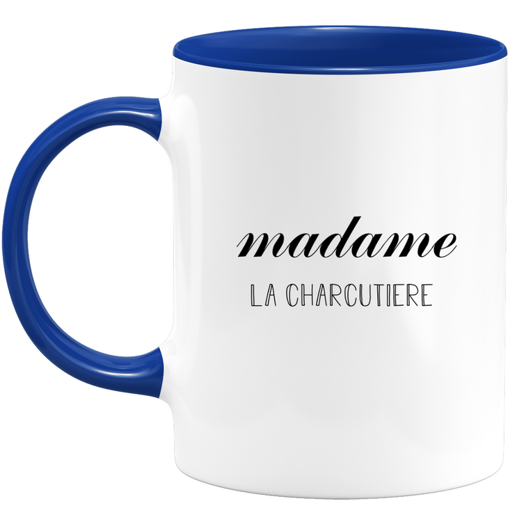 quotedazur - Mug Madame La Charcutiere - Cadeau Pour Charcutiere - Cadeau Personnalisé Pour Femme - Cadeau Original Anniversaire Ou Noël