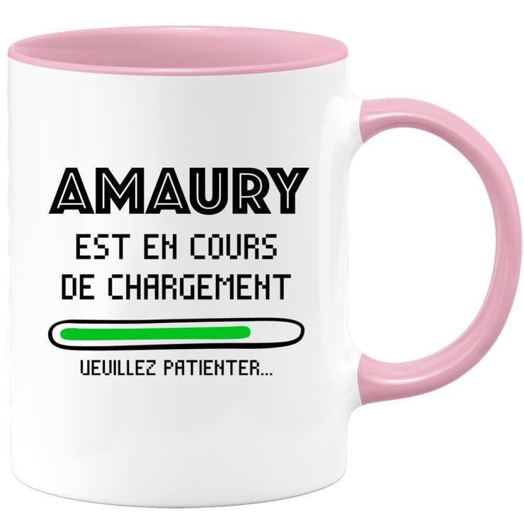 quotedazur - Mug Amaury Est En Cours De Chargement Veuillez Patienter - Cadeau Amaury Prénom Homme Personnalisé - Cadeau Annniversaire Noël Adolescent Collègue