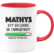 quotedazur - Mug Mathys Est En Cours De Chargement Veuillez Patienter - Cadeau Mathys Prénom Homme Personnalisé - Cadeau Annniversaire Noël Adolescent Collègue