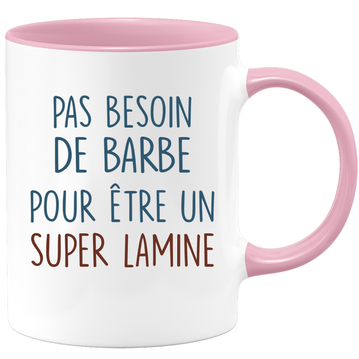 Mug pas besoin de barbe pour être un super Lamine