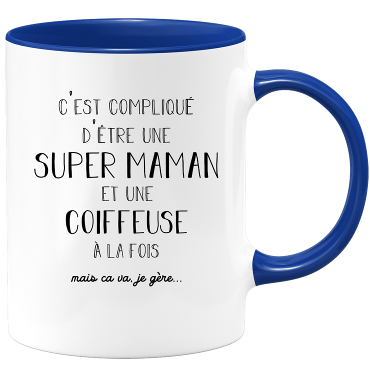 Mug super mom hairdresser - gift hairdresser birthday mom mother's day valentine woman love couple