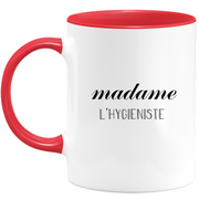 quotedazur - Mug Madame L'Hygieniste - Cadeau Pour Hygieniste - Cadeau Personnalisé Pour Femme - Cadeau Original Anniversaire Ou Noël