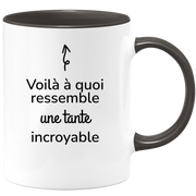 quotedazur - Mug Voilà À Quoi Ressemble Une Tante Incroyable - Cadeau Pour Tante - Cadeau Personnalisé Pour Femme - Cadeau Original Anniversaire Ou Noël