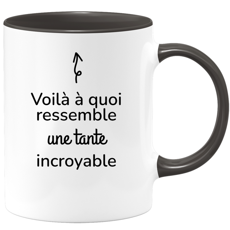 quotedazur - Mug Voilà À Quoi Ressemble Une Tante Incroyable - Cadeau Pour Tante - Cadeau Personnalisé Pour Femme - Cadeau Original Anniversaire Ou Noël