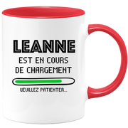 quotedazur - Mug Leanne Est En Cours De Chargement Veuillez Patienter - Cadeau Leanne Prénom Femme Personnalisé - Cadeau Annniversaire Noël Adolescent Collègue