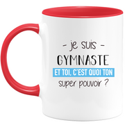 quotedazur - Mug Je Suis Gymnaste Et Toi C'est Quoi Ton Super Pouvoir - Cadeau Humour Travail - Idée Cadeau Départ Collègue - Tasse Chef Gymnaste - Idéal Pour Noël Au Bureau