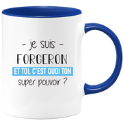 quotedazur - Mug Je Suis Forgeron Et Toi C'est Quoi Ton Super Pouvoir - Cadeau Humour Travail - Idée Cadeau Départ Collègue - Tasse Chef Forgeron - Idéal Pour Noël Au Bureau