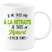 quotedazur - Mug Retraite Je Suis Motard - Cadeau Humour Sport - Idée Cadeau Retraite Original Moto - Tasse Motard - Départ Retraite Anniversaire Ou Noël