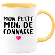 quotedazur - Tasse Mon Petit Mug De Connasse - Humour Tasse a Cafe Cadeau Rigolo Original Humoristique Fun à Message Pour Femme - Idée Cadeau Amie Marraine Tata Maman Mamie