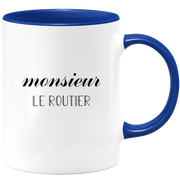 quotedazur - Mug Monsieur Le Routier - Cadeau Humour Métier Travail  - Idée Cadeau Routier Pot De Départ Chef Mutation - Tasse Cadeau Retraite Noël Au Bureau