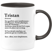 quotedazur - Mug Définition Prénom Tristan Dieu Tout Simplement - Cadeau Humour Prénom - Idée Cadeau Famille Saint Valentin - Tasse Prénom Tristan