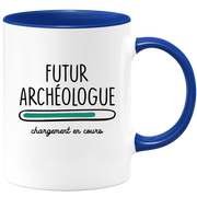 quotedazur - Mug Futur Archeologue Chargement En Cours - Cadeau Humour Métier Travail  - Idée Cadeau Archeologue Pot De Départ Chef Mutation - Tasse Cadeau Noël Bureau