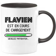 quotedazur - Mug Flavien Est En Cours De Chargement Veuillez Patienter - Cadeau Flavien Prénom Homme Personnalisé - Cadeau Annniversaire Noël Adolescent Collègue