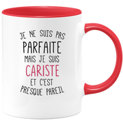 quotedazur - Mug Je Ne Suis Pas Parfaite Mais Je Suis Cariste Et C'est Presque Pareil - Cadeau Humour Métier Travail  - Idée Cadeau Cariste Pot De Départ Cheffe Mutation - Tasse Cadeau Noël Bureau