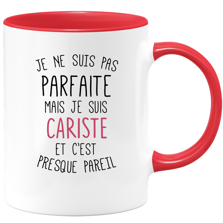 quotedazur - Mug Je Ne Suis Pas Parfaite Mais Je Suis Cariste Et C'est Presque Pareil - Cadeau Humour Métier Travail  - Idée Cadeau Cariste Pot De Départ Cheffe Mutation - Tasse Cadeau Noël Bureau