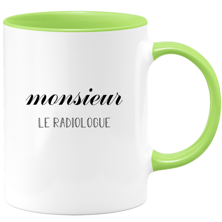 quotedazur - Mug Monsieur Le Radiologue - Cadeau Humour Métier Travail  - Idée Cadeau Radiologue Pot De Départ Chef Mutation - Tasse Cadeau Retraite Noël Au Bureau