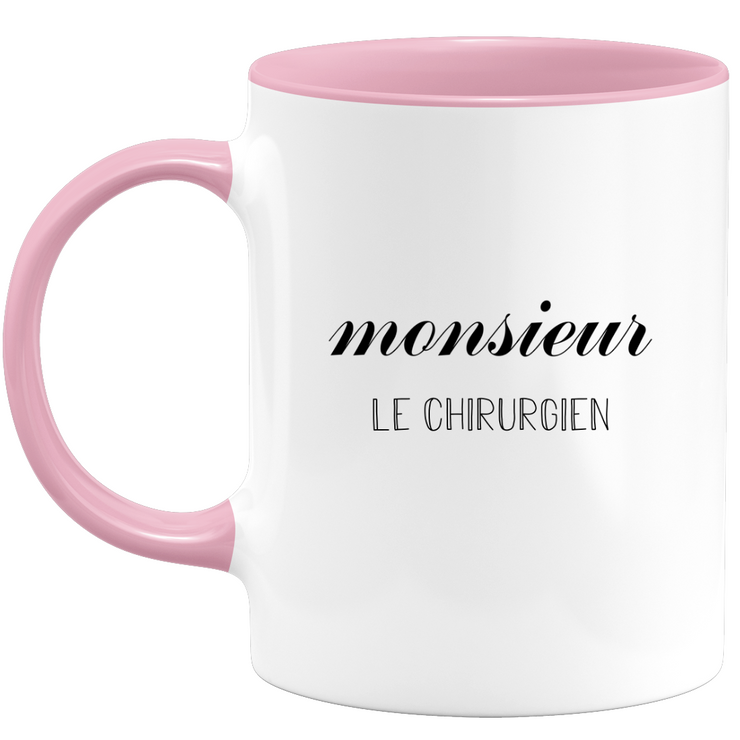 quotedazur - Mug Monsieur Le Chirurgien - Cadeau Humour Métier Travail  - Idée Cadeau Chirurgien Pot De Départ Chef Mutation - Tasse Cadeau Retraite Noël Au Bureau