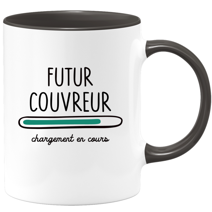 quotedazur - Mug Futur Couvreur Chargement En Cours - Cadeau Humour Métier Travail  - Idée Cadeau Couvreur Pot De Départ Chef Mutation - Tasse Cadeau Noël Bureau