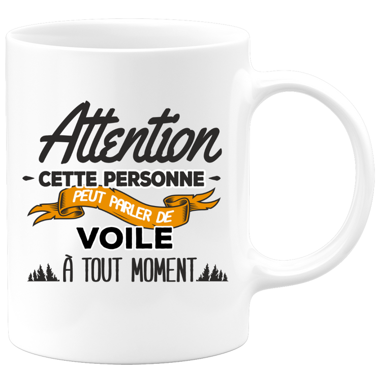 quotedazur - Mug Cette Personne Peut Parler De Voile À Tout Moment - Cadeau Humour Sport - Idée Cadeau Original     - Tasse Voile - Anniversaire Ou Noël