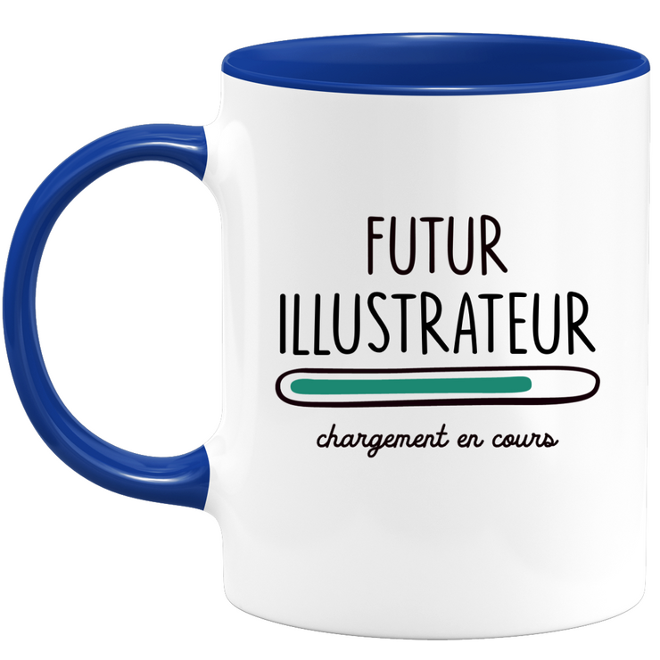 quotedazur - Mug Futur Illustrateur Chargement En Cours - Cadeau Humour Métier Travail  - Idée Cadeau Illustrateur Pot De Départ Chef Mutation - Tasse Cadeau Noël Bureau