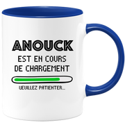 quotedazur - Mug Anouck Est En Cours De Chargement Veuillez Patienter - Cadeau Anouck Prénom Femme Personnalisé - Cadeau Annniversaire Noël Adolescent Collègue