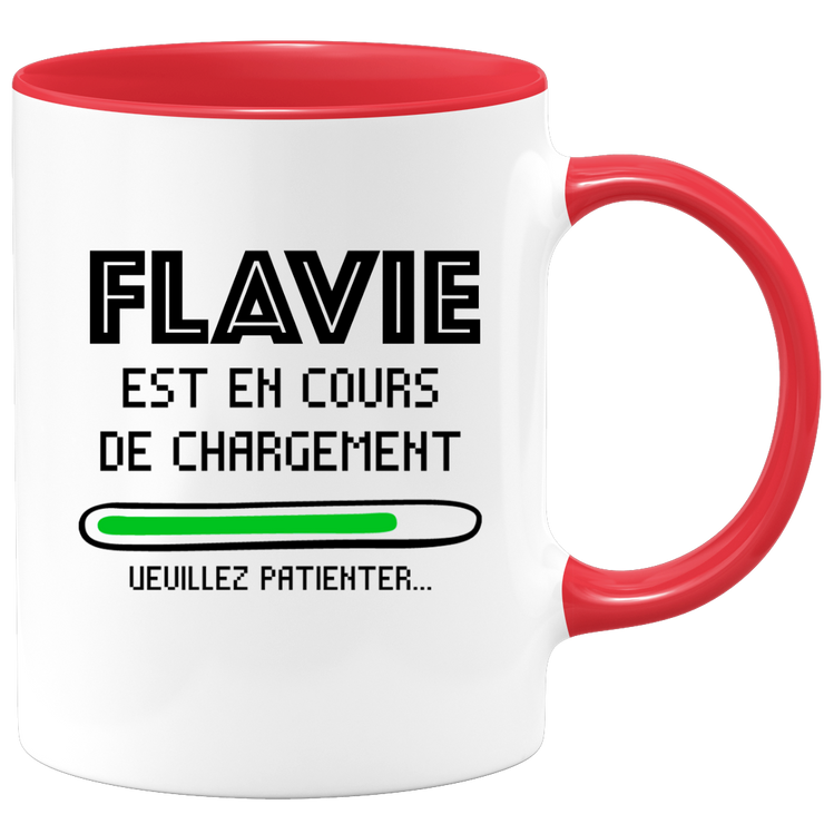 quotedazur - Mug Flavie Est En Cours De Chargement Veuillez Patienter - Cadeau Flavie Prénom Femme Personnalisé - Cadeau Annniversaire Noël Adolescent Collègue