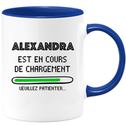 quotedazur - Mug Alexandra Est En Cours De Chargement Veuillez Patienter - Cadeau Alexandra Prénom Femme Personnalisé - Cadeau Annniversaire Noël Adolescent Collègue