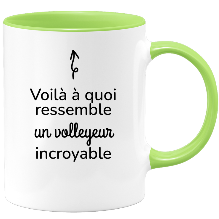 quotedazur - Mug Voilà À Quoi Ressemble Un Volleyeur Incroyable - Cadeau Pour Volleyeur - Cadeau Personnalisé Pour Homme - Cadeau Original Anniversaire Ou Noël