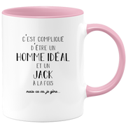 quotedazur - Mug Compliqué D'Être Un Homme Idéal Et Un Jack Mais Ça Va Je Gère - Cadeau Humour Prénom - Idée Cadeau Famille Saint Valentin - Tasse Prénom Jack