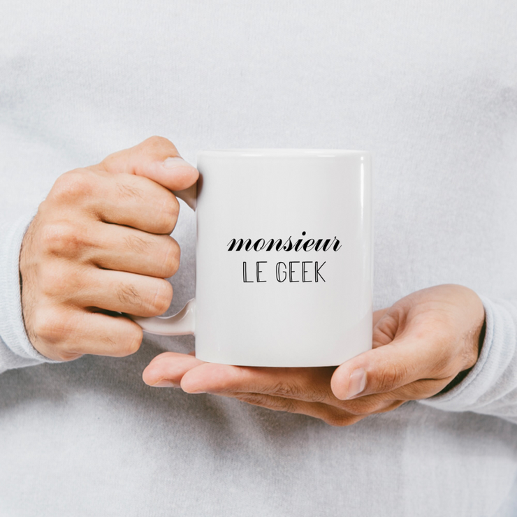 quotedazur - Mug Monsieur Le Geek - Idée Cadeau Parfaite pour Amateurs de Technologie, Anniversaires, Noël