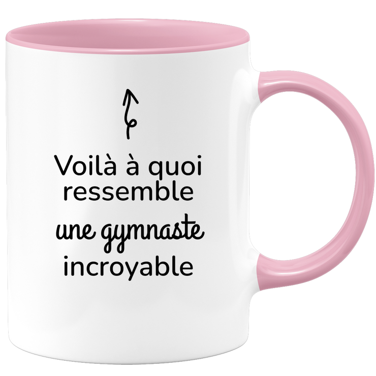 quotedazur - Mug Voilà À Quoi Ressemble Une Gymnaste Incroyable - Cadeau Pour Gymnaste - Cadeau Personnalisé Pour Femme - Cadeau Original Anniversaire Ou Noël