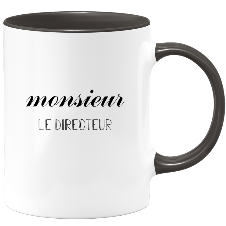 quotedazur - Mug Monsieur Le Directeur - Cadeau Humour Métier Travail  - Idée Cadeau Directeur Pot De Départ Chef Mutation - Tasse Cadeau Retraite Noël Au Bureau