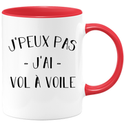 quotedazur - Mug Je Peux Pas J'ai Vol a voile - Cadeau Humour Sport - Idée Cadeau Original - Tasse Vol a voile - Idéal Pour Anniversaire Ou Noël