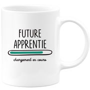 quotedazur - Mug Future Apprentie Chargement En Cours - Cadeau Humour Promotion Travail - Idée Cadeau Départ Collègue - Tasse Chef Apprentie - Idéal Pour Noël Au Bureau