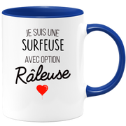 quotedazur - Mug Je Suis Une Surfeuse Avec Option Râleuse - Cadeau Idéal Pour Surfeuse - Cadeau Personnalisé Pour Femme - Cadeau Original Pour Anniversaire Ou Noël