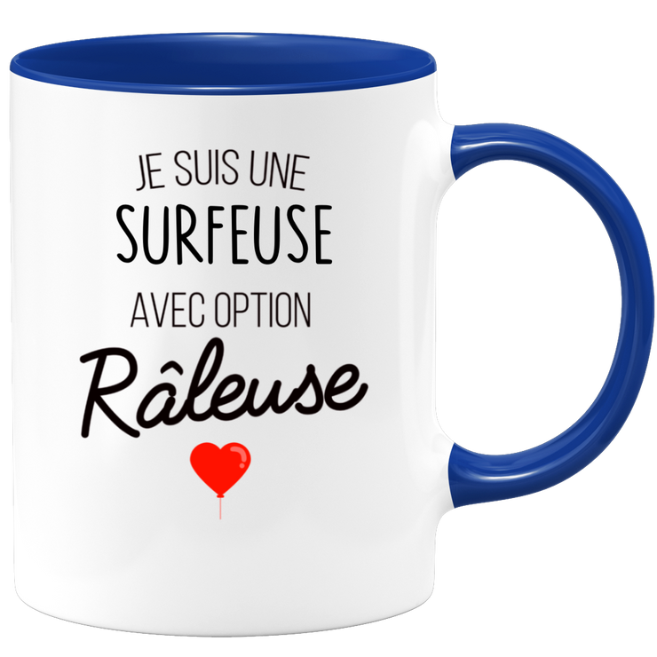 quotedazur - Mug Je Suis Une Surfeuse Avec Option Râleuse - Cadeau Idéal Pour Surfeuse - Cadeau Personnalisé Pour Femme - Cadeau Original Pour Anniversaire Ou Noël