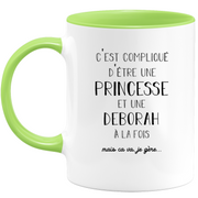 Deborah gift mug - complicated to be a princess and a deborah - Personalized first name gift Birthday woman Christmas departure colleague
