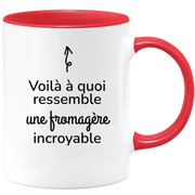 quotedazur - Mug Voilà À Quoi Ressemble Une Fromagère Incroyable - Cadeau Pour Fromagère - Cadeau Personnalisé Pour Femme - Cadeau Original Anniversaire Ou Noël