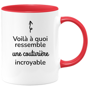 quotedazur - Mug Voilà À Quoi Ressemble Une Couturière Incroyable - Cadeau Pour Couturière - Cadeau Personnalisé Pour Femme - Cadeau Original Anniversaire Ou Noël