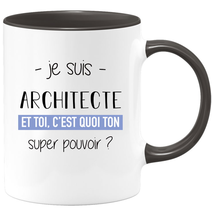 Super power architect mug - ideal funny humor woman architect gift for birthday