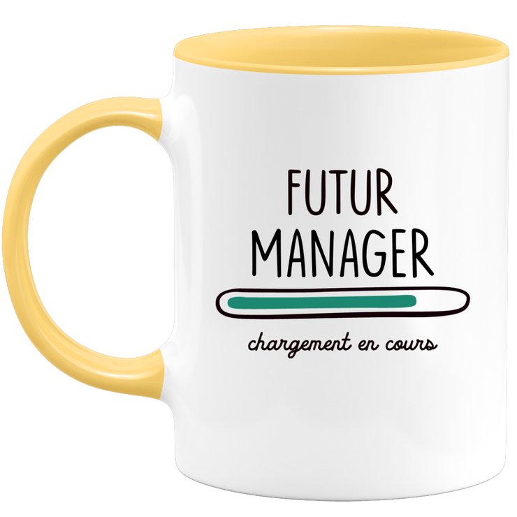 quotedazur - Mug Futur Manager Chargement En Cours - Cadeau Humour Métier Travail  - Idée Cadeau Manager Pot De Départ Chef Mutation - Tasse Cadeau Noël Bureau