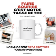quotedazur - Mug Madame La Manager - Cadeau Pour Manager - Cadeau Personnalisé Pour Femme - Cadeau Original Anniversaire Ou Noël