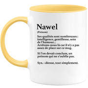 quotedazur - Mug Définition Prénom Nawel Déesse Tout Simplement - Cadeau Humour Prénom - Idée Cadeau Famille Saint Valentin - Tasse Prénom Nawel - Idéal Pour Noël Au Bureau