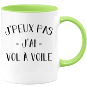 quotedazur - Mug Je Peux Pas J'ai Vol a voile - Cadeau Humour Sport - Idée Cadeau Original - Tasse Vol a voile - Idéal Pour Anniversaire Ou Noël