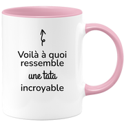 quotedazur - Mug Voilà À Quoi Ressemble Une Tata Incroyable - Cadeau Pour Tata - Cadeau Personnalisé Pour Femme - Cadeau Original Anniversaire Ou Noël