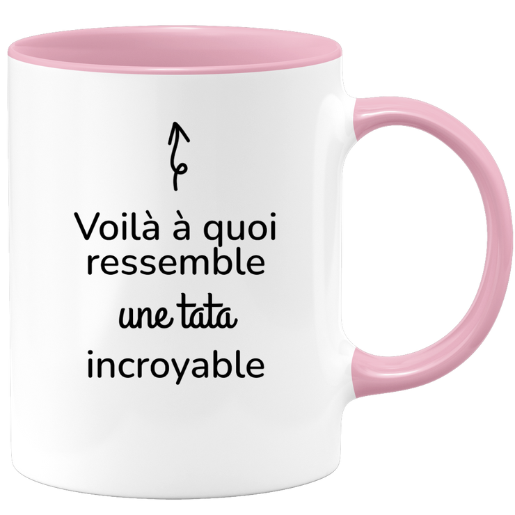 quotedazur - Mug Voilà À Quoi Ressemble Une Tata Incroyable - Cadeau Pour Tata - Cadeau Personnalisé Pour Femme - Cadeau Original Anniversaire Ou Noël