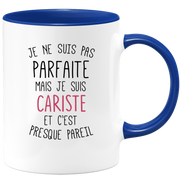 quotedazur - Mug Je Ne Suis Pas Parfaite Mais Je Suis Cariste Et C'est Presque Pareil - Cadeau Humour Métier Travail  - Idée Cadeau Cariste Pot De Départ Cheffe Mutation - Tasse Cadeau Noël Bureau