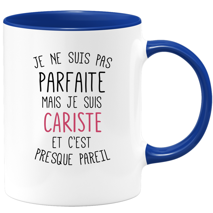 quotedazur - Mug Je Ne Suis Pas Parfaite Mais Je Suis Cariste Et C'est Presque Pareil - Cadeau Humour Métier Travail  - Idée Cadeau Cariste Pot De Départ Cheffe Mutation - Tasse Cadeau Noël Bureau