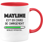 quotedazur - Mug Mayline Est En Cours De Chargement Veuillez Patienter - Cadeau Mayline Prénom Femme Personnalisé - Cadeau Annniversaire Noël Adolescent Collègue